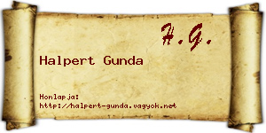 Halpert Gunda névjegykártya